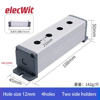 4pcs e ten1322 12mm stainless steel switch button box 1 2 3 4 6 holes 21mm spacing