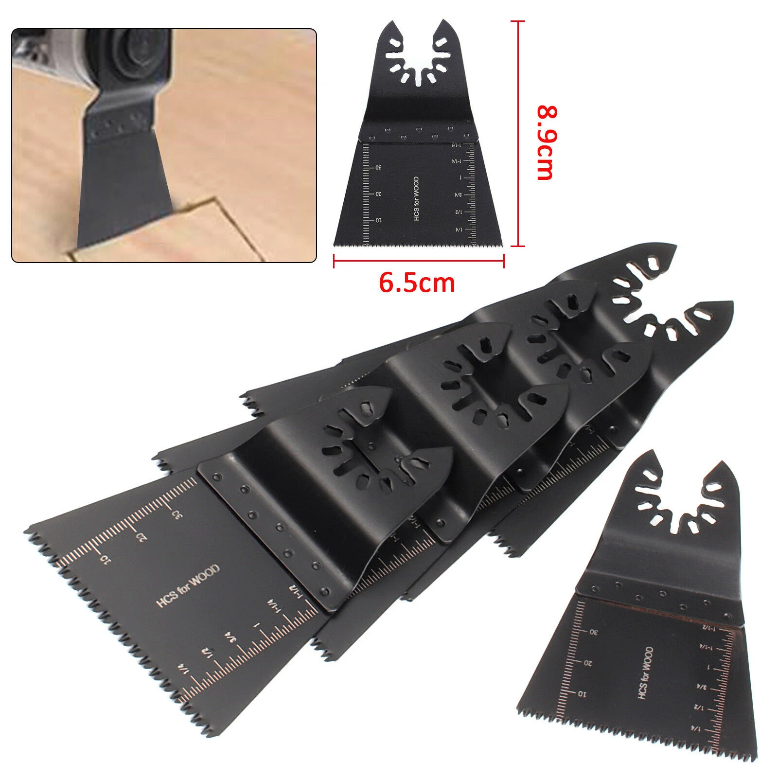 

5pcs 65mm Saw Cutter Blade Accessories Oscillating Multitool Saw Blade for Renovating Power Wood Cutting Tools Bits