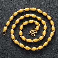 mens choker 24k gold color wedding women 2022 fashion chains buddhist prayer transfer lucky beads necklaces for women jewelry