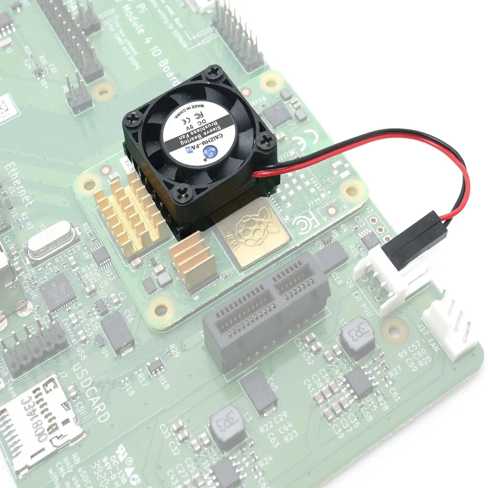 Тихий охлаждающий вентилятор, теплоотвод для Raspberry Pi 4B 3B + 3B Plus, компьютерный модуль 4 CM4 Тихий охлаждающий вентилятор, теплоотвод для Raspberry Pi 4B 3B + 3B Plus, компьютерный модуль 4 CM4