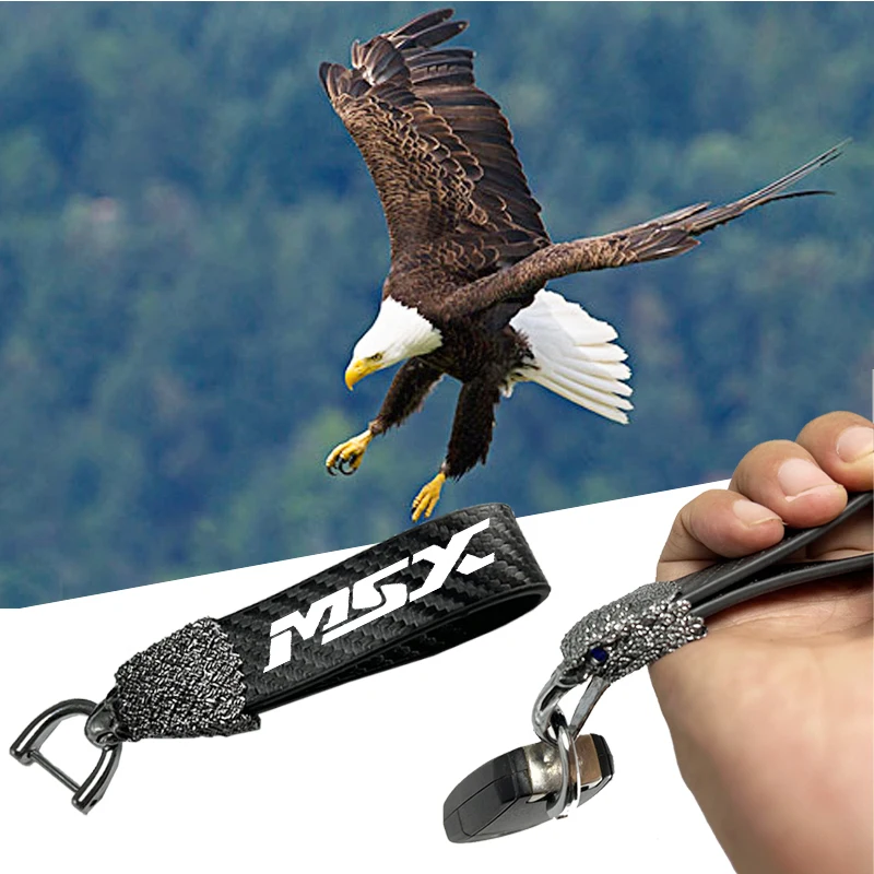 

Motorcycles Key Ring Key Chain Motorcycles Carbon Fiber Texture for Honda Msx Motorcycles Accessories