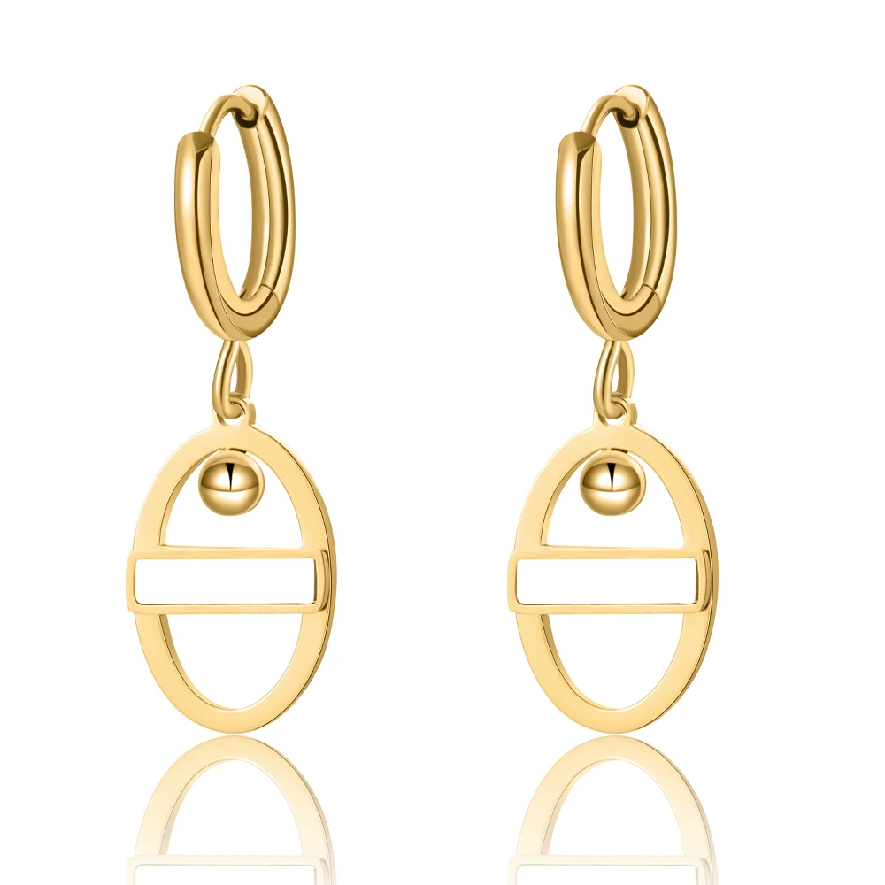 

WILD & FREE New In Trendy Stainless Steel Geometric Hanging Earrings for Women Vintage Charm Aesthetic Jewelry