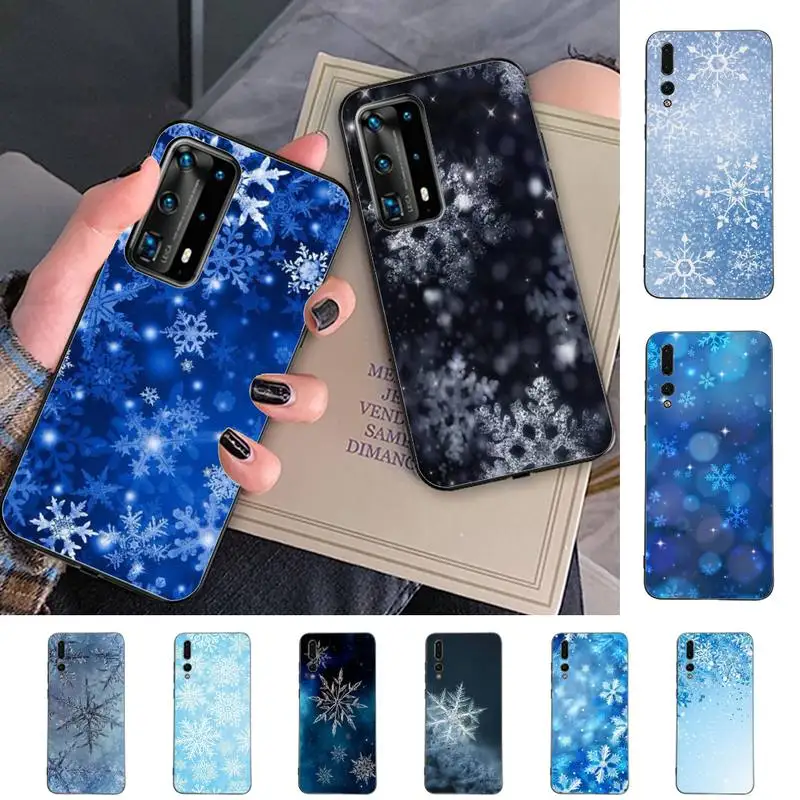 

Winter Snowflakes Phone Case for Huawei P30 40 20 10 8 9 lite pro plus Psmart2019