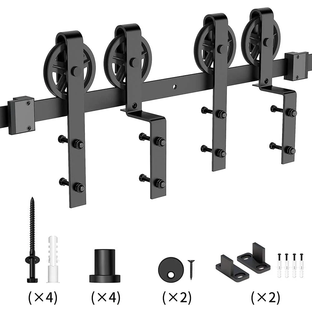 YOUTHUA отводной раздвижной деревянный дверной сарай набор оборудования с большой