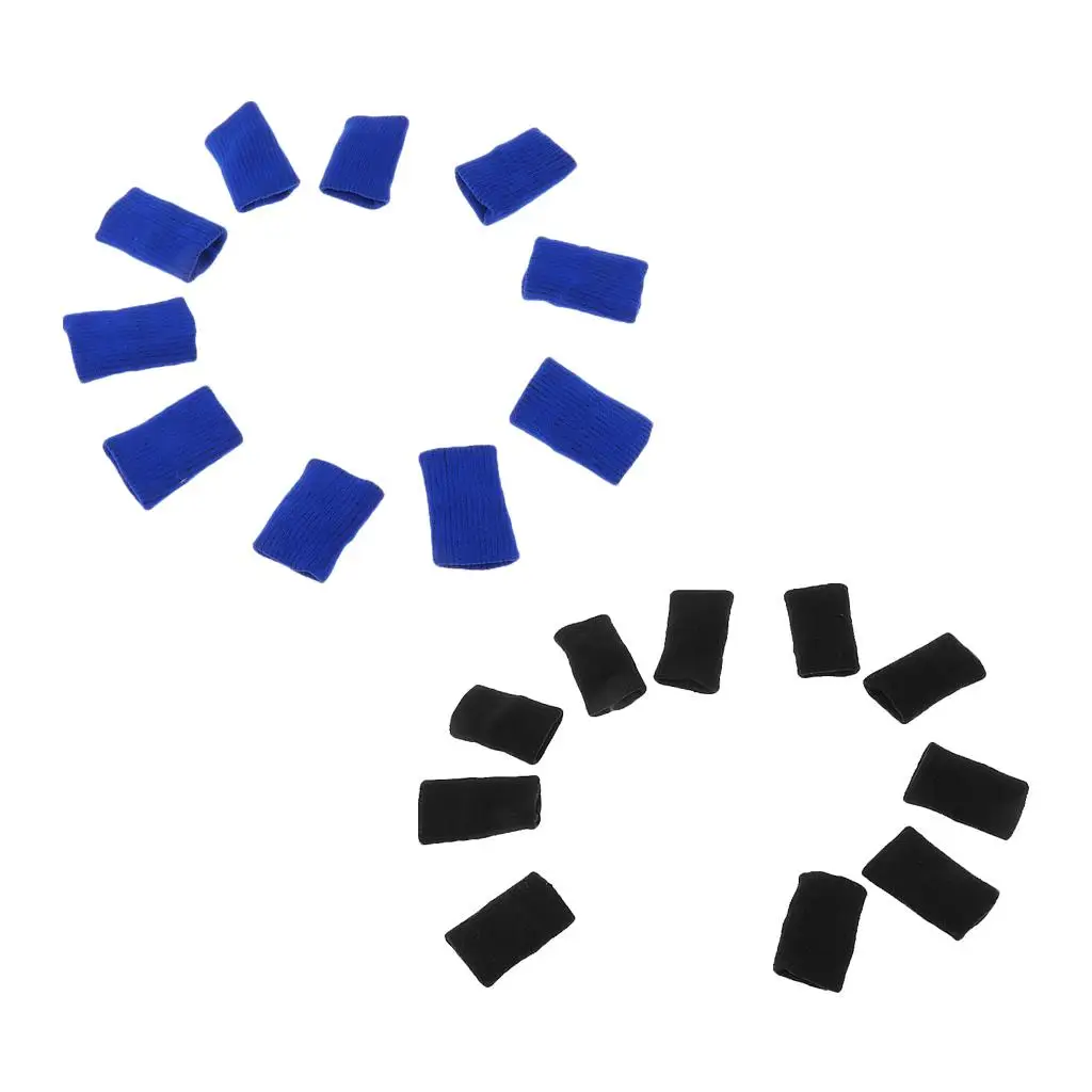 

10 Pieces Elastic Sport Aid Finger Protector Sleeves Support Guard Splint for Basketball Volleyball Tennis Badminton Fitness