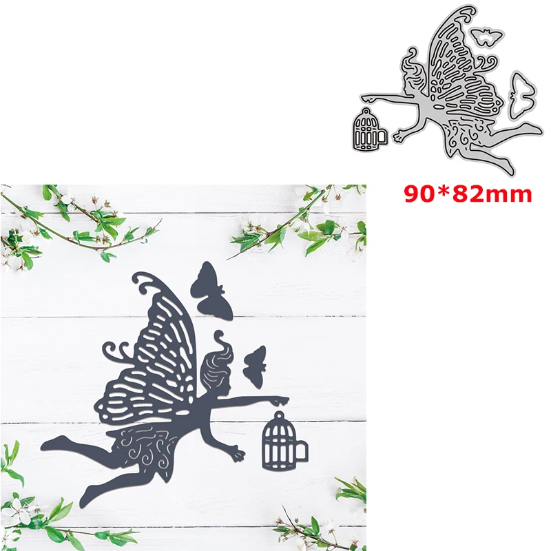 

Little Girl with Cage Metal Cutting Dies Set DIY Scrapbooking Crafting Knife Mould Blade Punch Stencils Die Cut Mold 2022 New