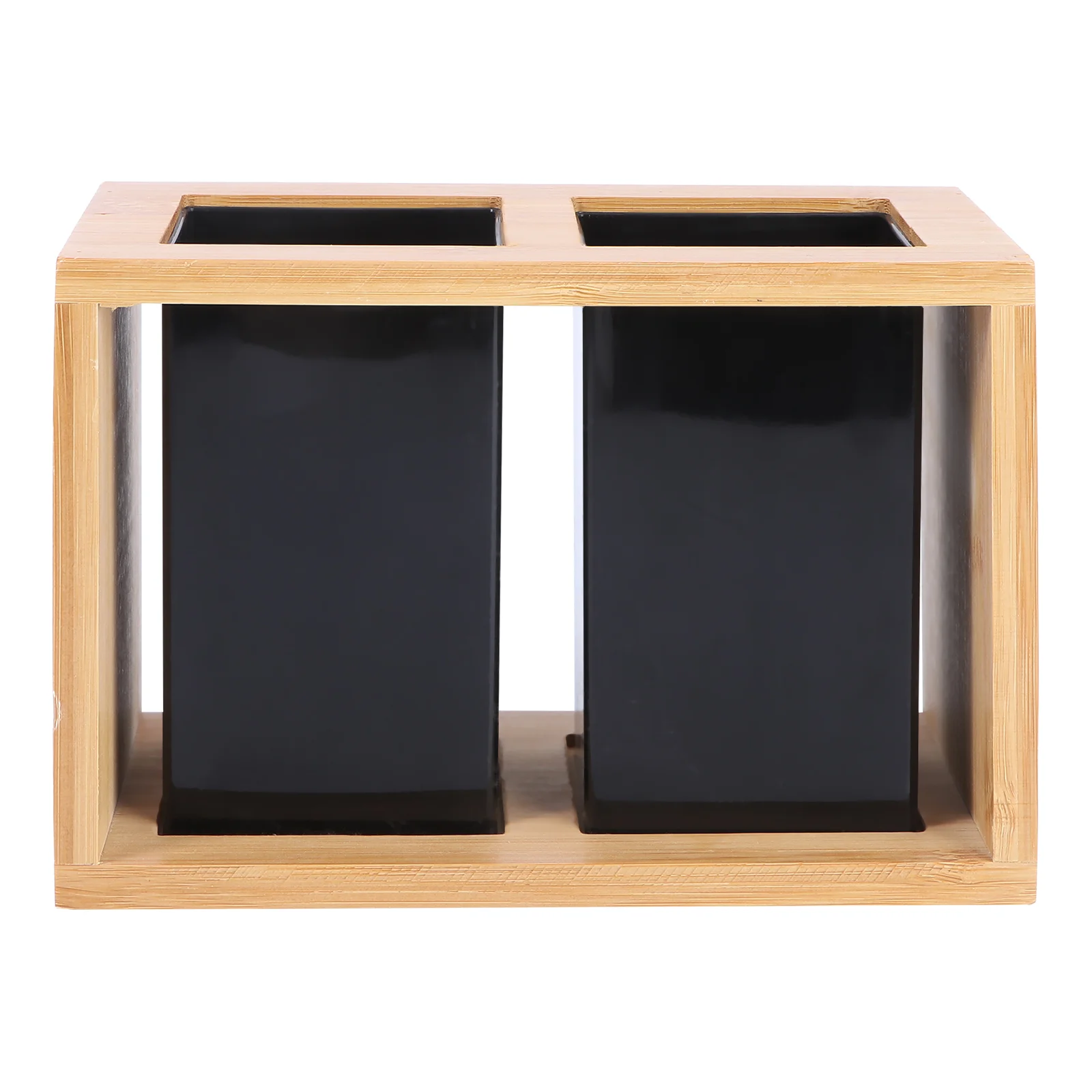 

Flat Bracket Utensil Stand Acrylic Spoon Chopsticks Basket Utensil Drying Rack Wooden Silverware Divider Organizer