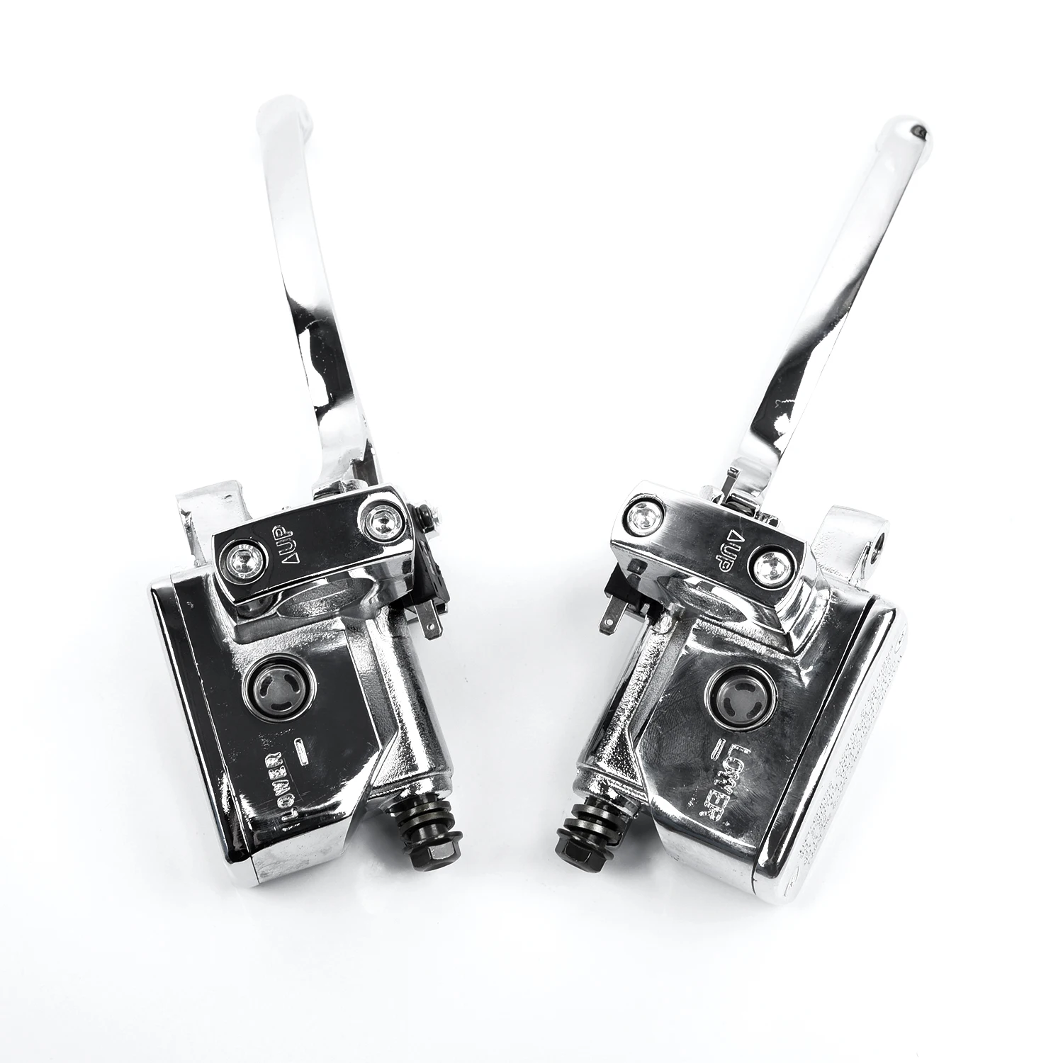 

Accessories Clutch Motorcycle Levers 25mm Handlebar Replacement 1 pair Chrome Brake Silver Useful High Quality
