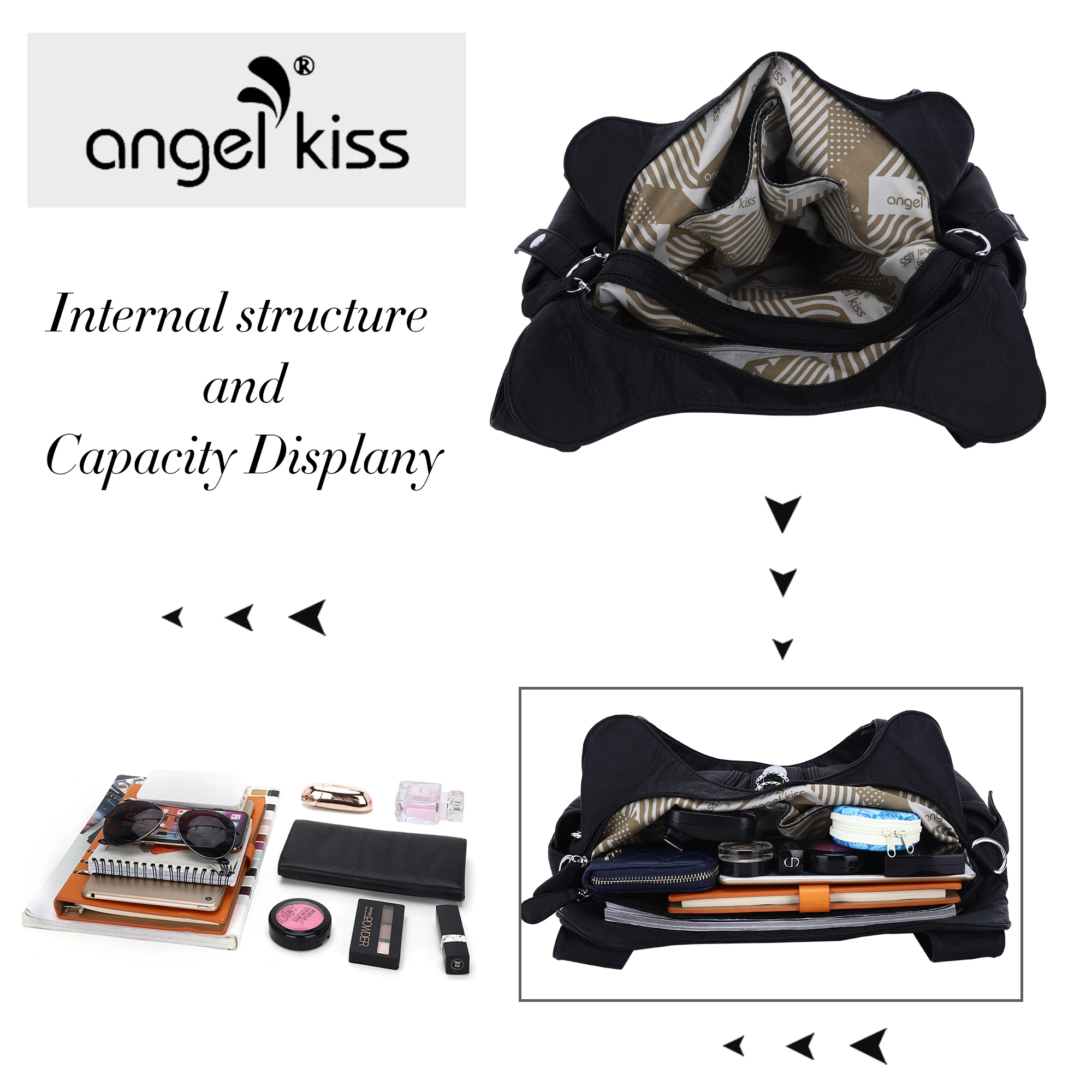 Женская сумка с ручками и плечевым ремнём Angel Kiss | Багаж сумки