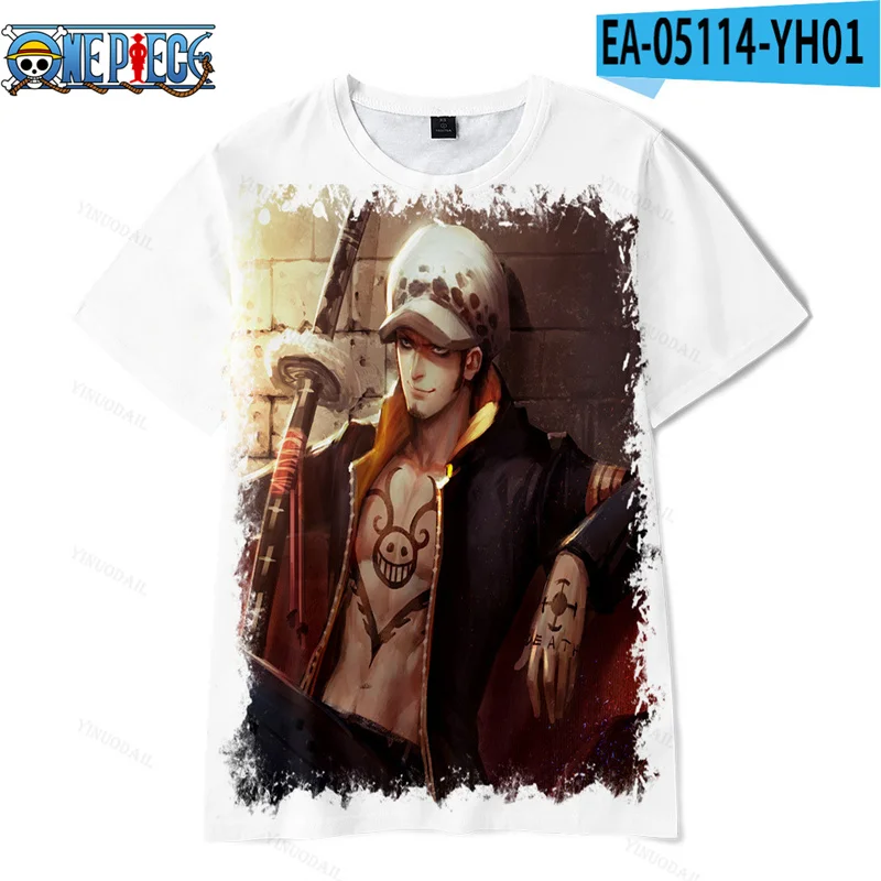 

Yamato Nami Outerwear Tops One Piece Summer T-shirt Tees Trafalgar Law Oversized Cosplay Thin Trafalgar Law Tops