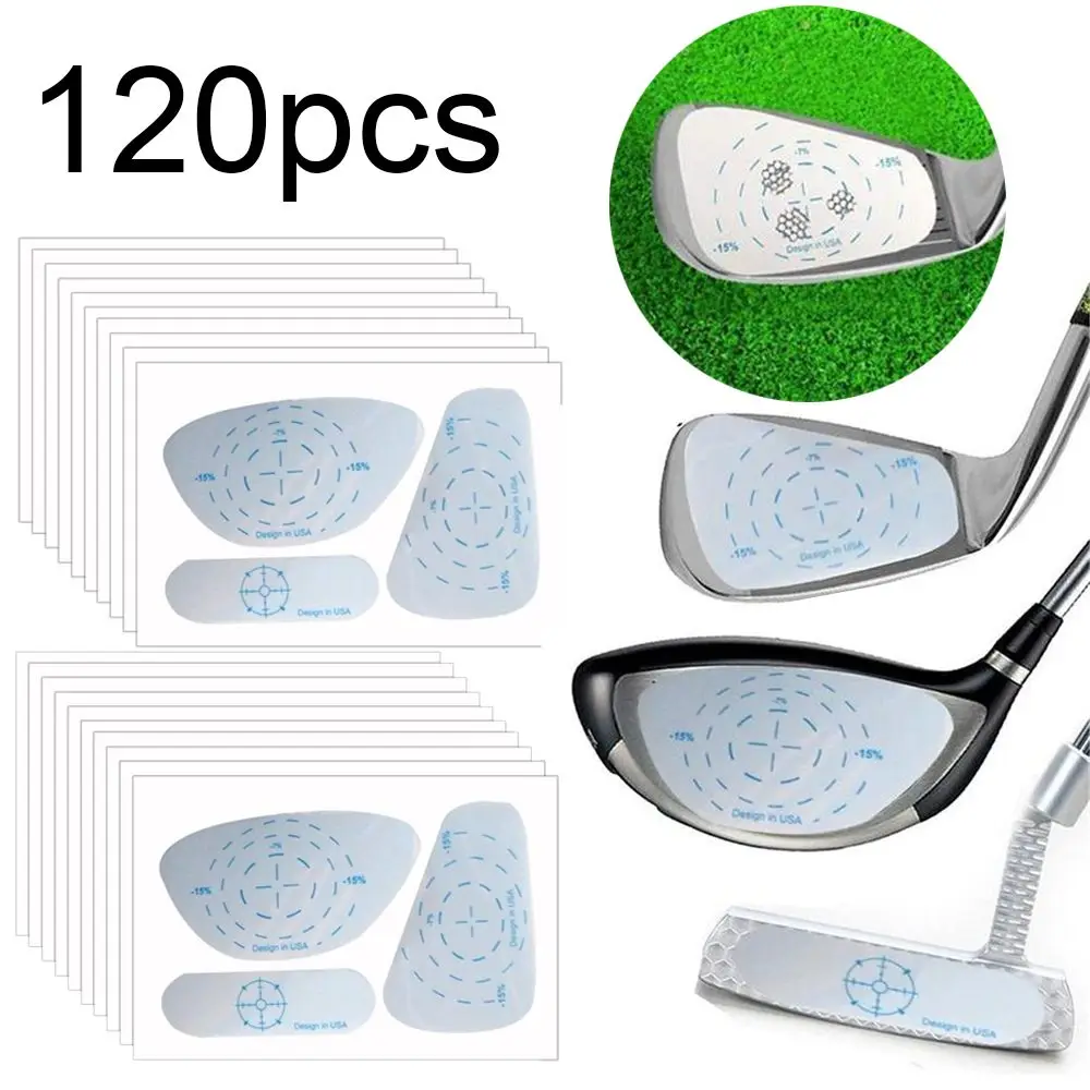 

Irons Putters Hitting Recorder Swing Trainers Impact Tape Impact Aiming Stickers Golf Training Aid Labels For 120pcs