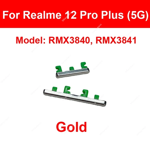 Кнопки регулировки громкости для Realme 12Lite 12 Plus 12X 12 Pro Plus 4G 5G Кнопка громкости вверх и вниз Боковая клавиша Запасные части для ремонта