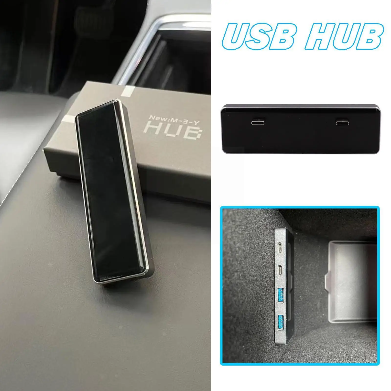 

Разветвитель USB для Tesla Model 3, модель Y, X, 4 порта
