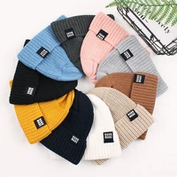 3pcs winter tolddler knitted beanie cotton handmade knitted hat autumn newborn warm hat for 0 5 years