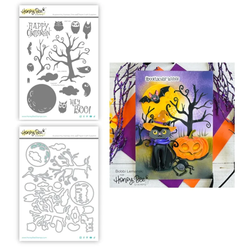 Хэллоуин коллекция напольный пучук Owlloween Scaredy кошка ворона летучая мышь