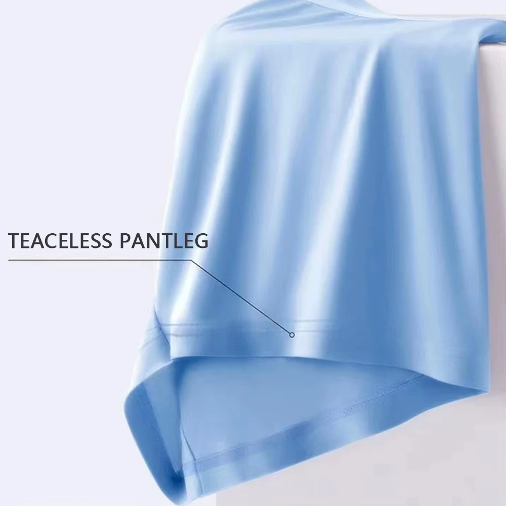 4/5pcs Boxers Men Ice Silk Underwear Men Cotton  Solid Boxers Shorts 3D Pouch Shorts Underpants Seamless Male Boxer Underpants