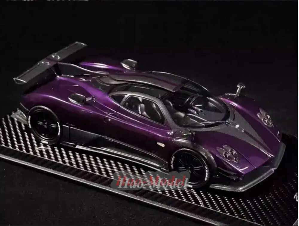 Фото Peako 1/18 для Pagani Zonda 760LH Limited, литая под давлением модель автомобиля, имитация игрушки, подарки на день рождения, коллекция для хобби, фиолетовый №5