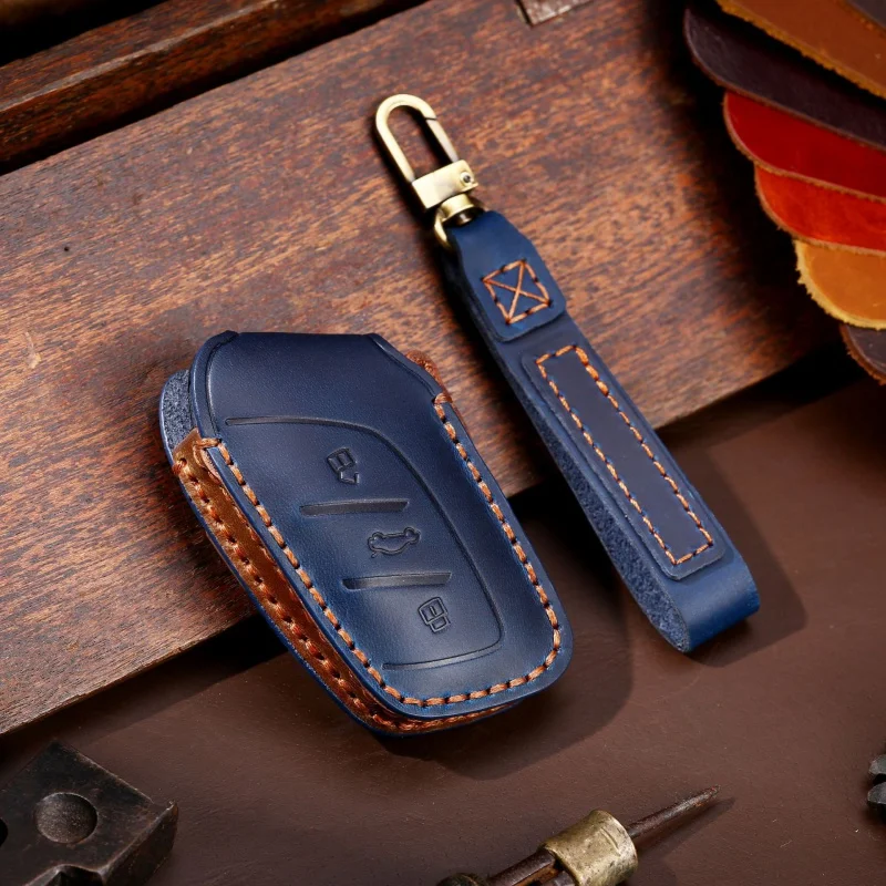 

For Roewe I5 I6 Rx3 Rx8 Ei5 I6max MG 5hs Leather Car Key Case Cover Fob Protector Keyring Keychain Holder Shell Bag