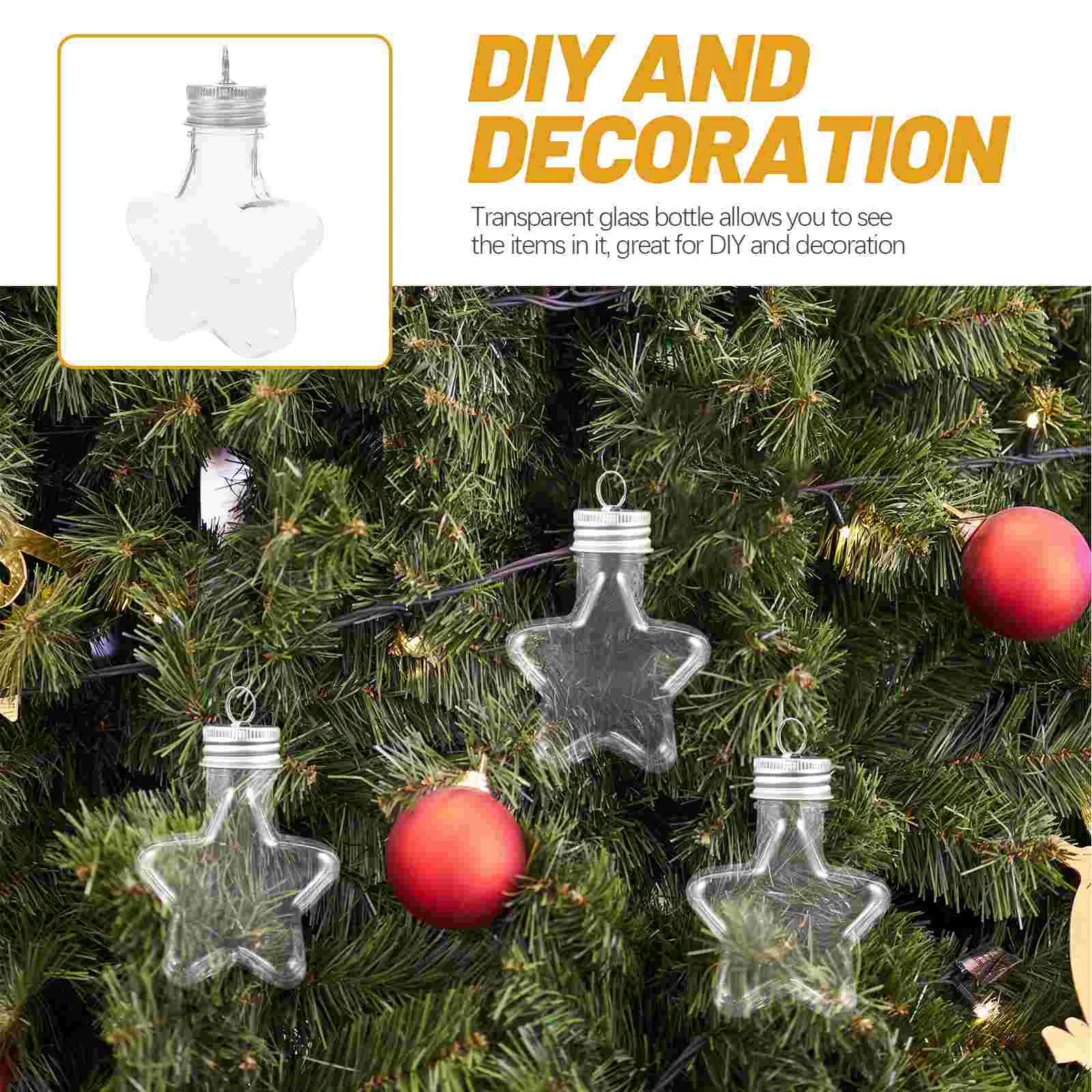 10 шт. Рождественская бутылка Пейзажный контейнер Цветной декор Пустые подвесные