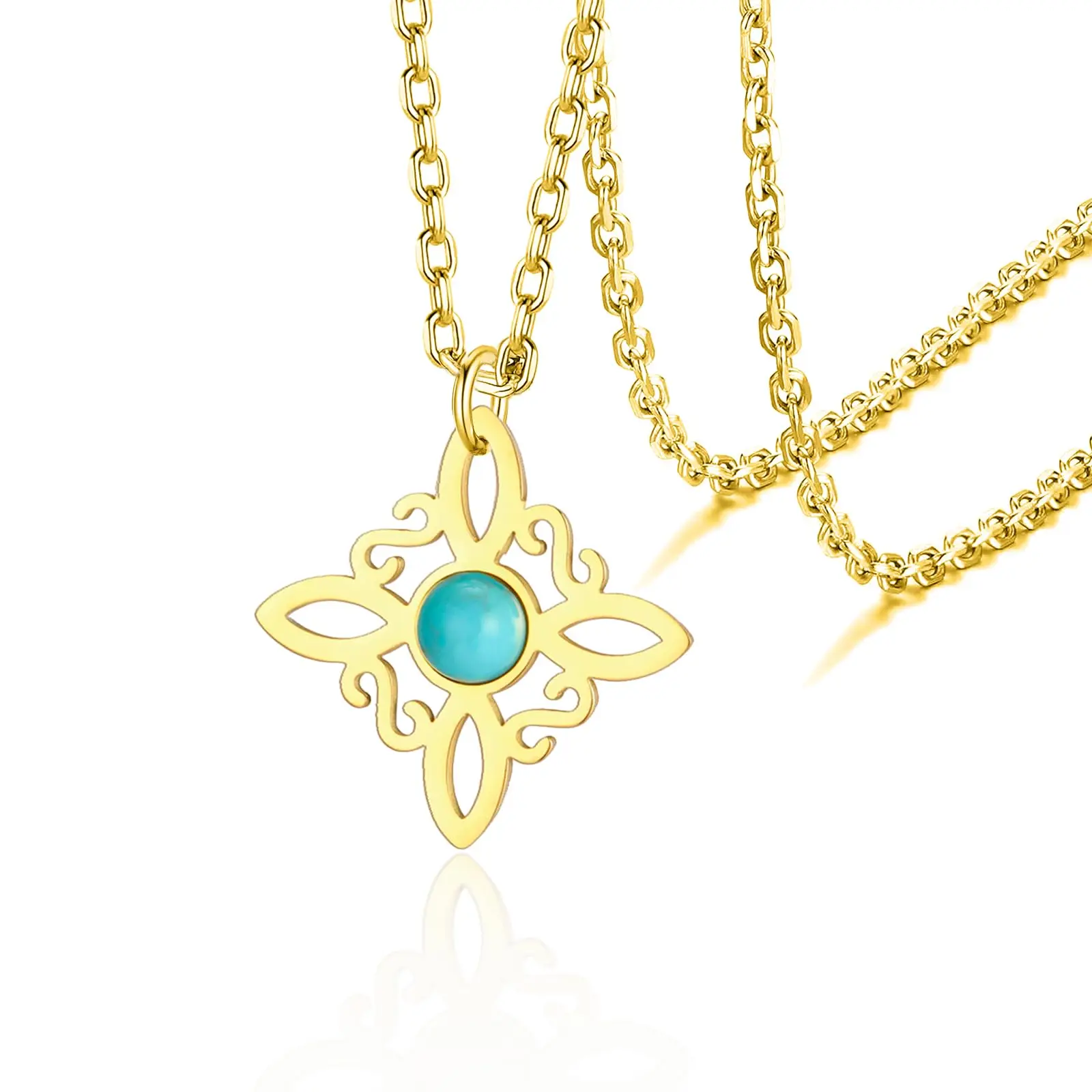 VASSAGO ожерелье с узлом ведьмы из нержавеющей стали волшебный узел кельтский для