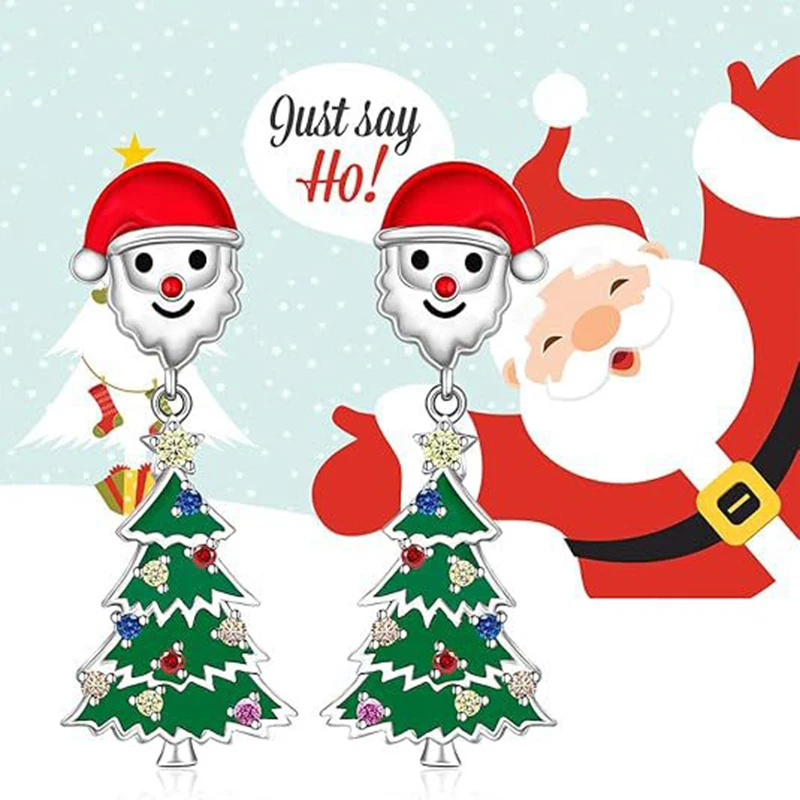 Модные рождественские серьги-гвоздики в виде пингвина для женщин изящная