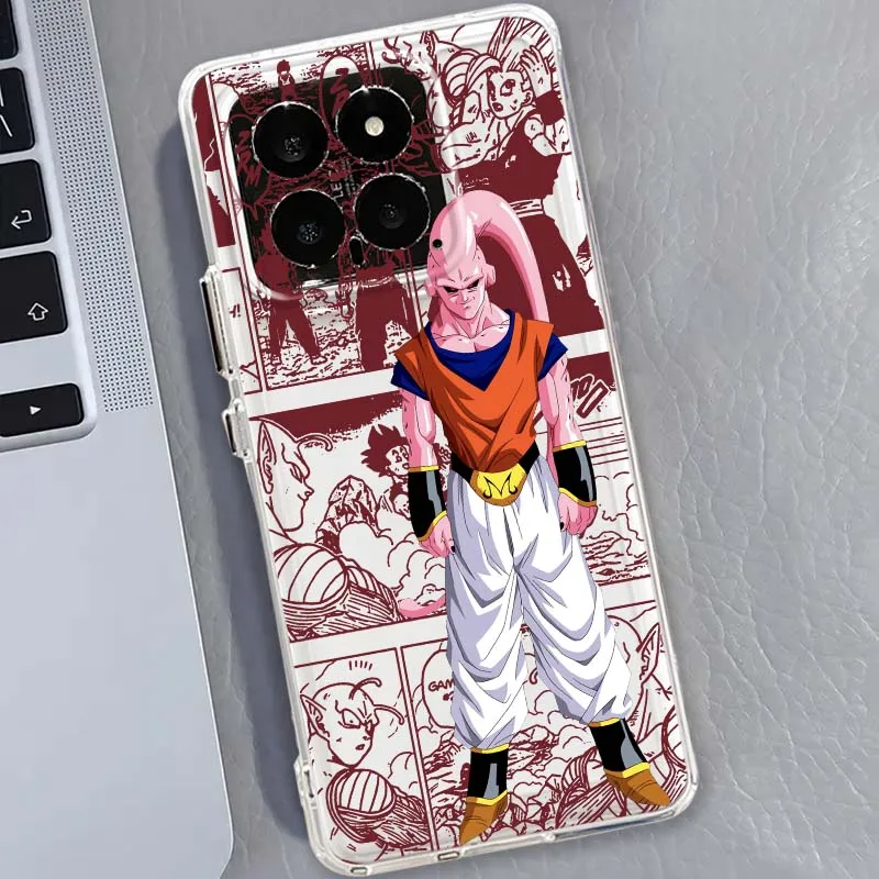 Фото Чехол для телефона Dragon Ball Anime Buu для Xiaomi 17 15 14 13 12 12S 12X 12T 11 11T Pro max Lite ultra TPU, прозрачный №4