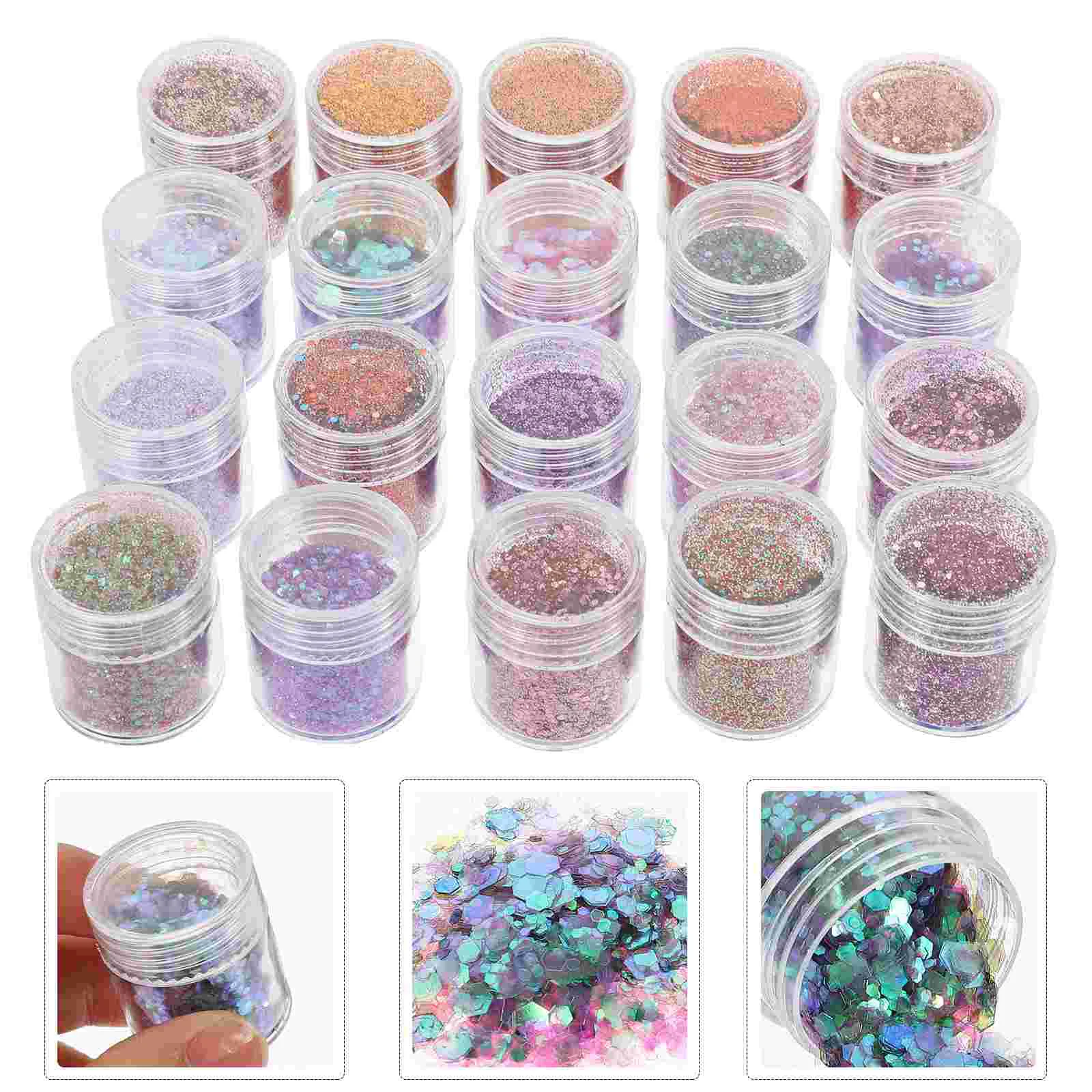 

20 Bottles Nail Glitters Manicure Accessories Nails Decoration Sequin Ornaments Shining Pieces Sugar Supplies