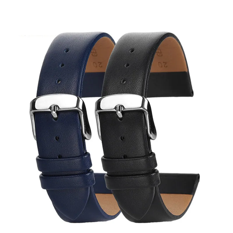 12 14 15 16 18 19 20 21 22mm Ultra thin soft leather watch strap For Casio Longines Rossini Fossil DW men women Watch bracelet