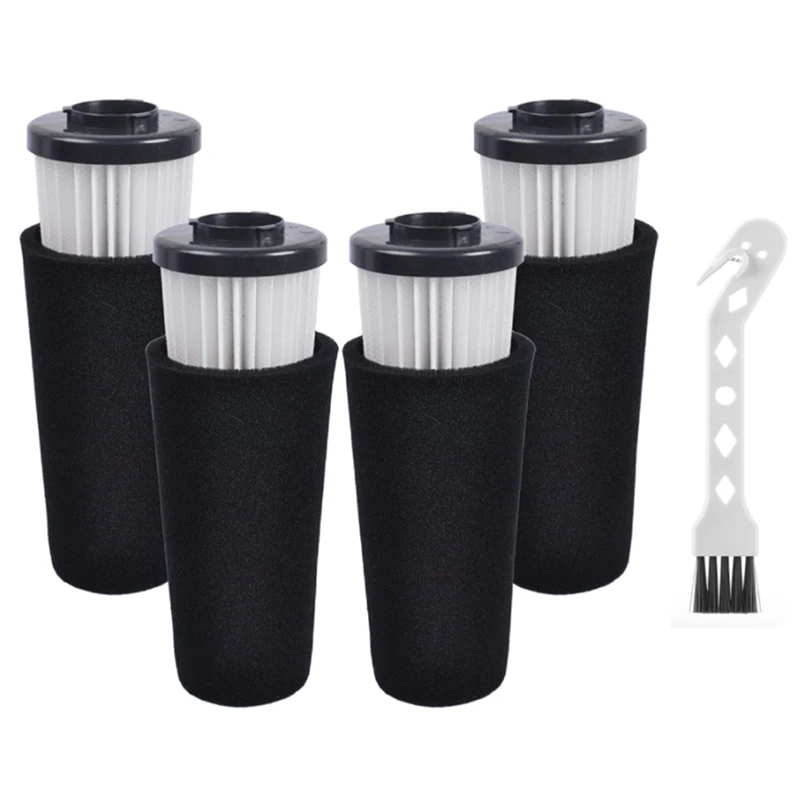 

4 Pack Replacement Filter With Brush For Dirt Devil Style F112 Endura Replace Odor Trapping Filter,Part AD47936,UD20124
