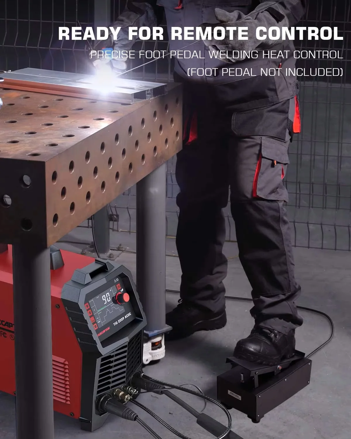 ARCCAPTAIN AC/DC Аппарат для алюминия Tig 7-в-1 Импульсный квадратный треугольный