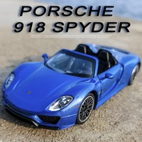 new diecast 132 alloy miniature model porsche 911 918 spyder supercar metal vehicle collection for children new christmas toys