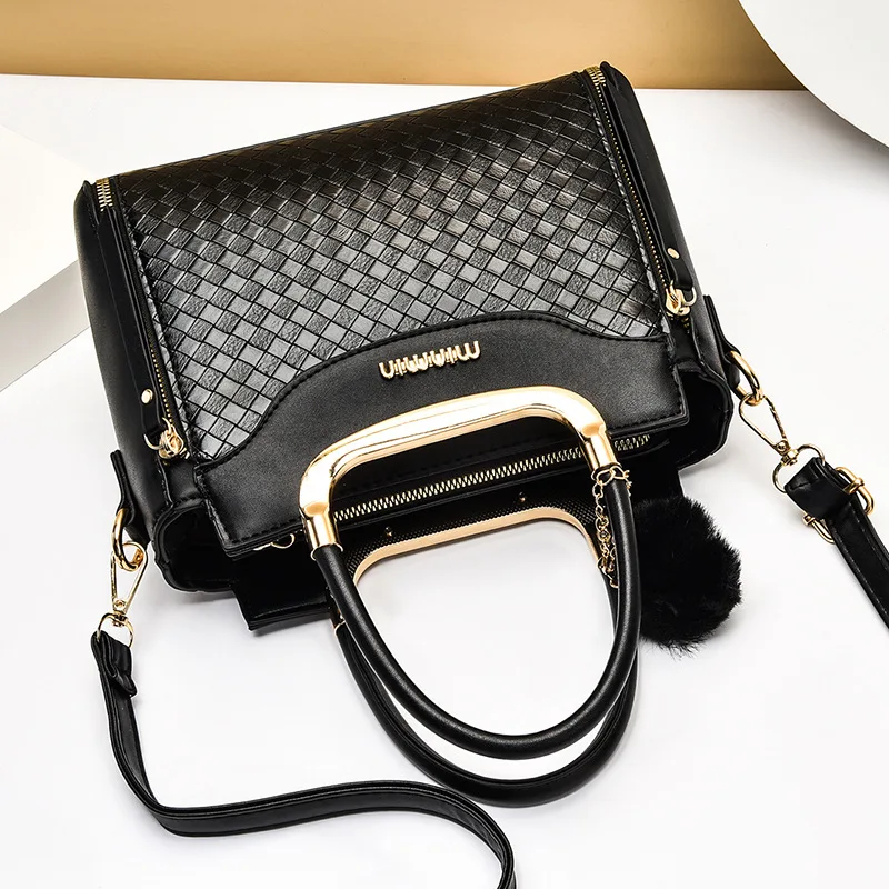Fashion Luggage &Bags Women's Handbags Crossbody NEW2023 Luxurious Large Capacity Plaid PU Waterproof Black  Ladies Bolsos