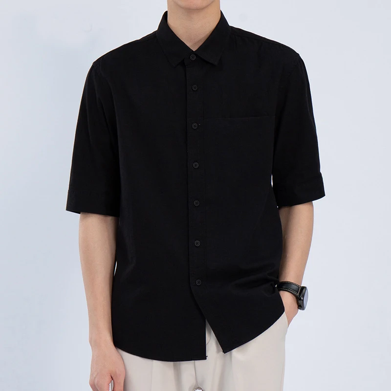 Euow 2022 New Trends T Shirts For Men Clothing Summer Korean Version Five-Point Short Sleeve Tops Cotton Luxury Male Shirts 3XL