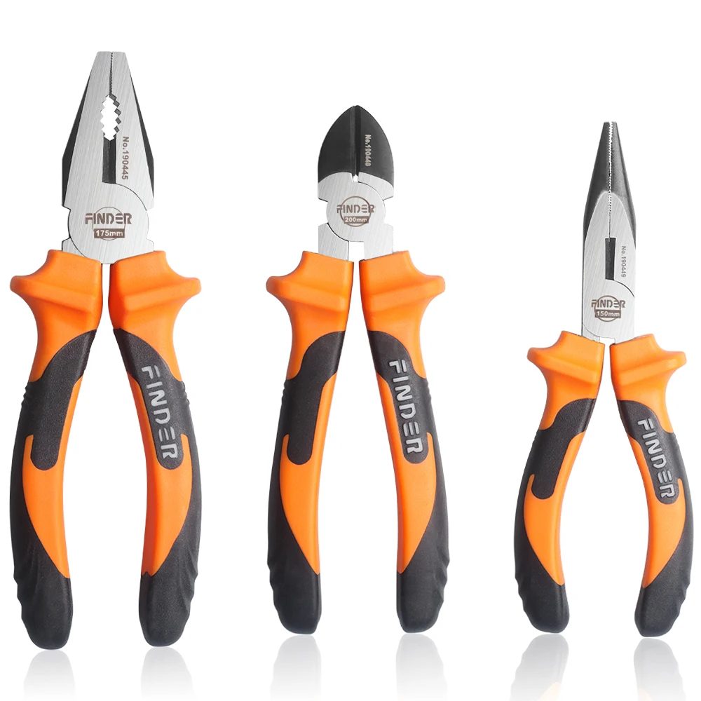 

Mini Pliers Set 6”/8" Needle Nose Plier, Diagonal Cutter Plier, Bent Nose Plier,Small tool set for making crafts or jewelry DIY