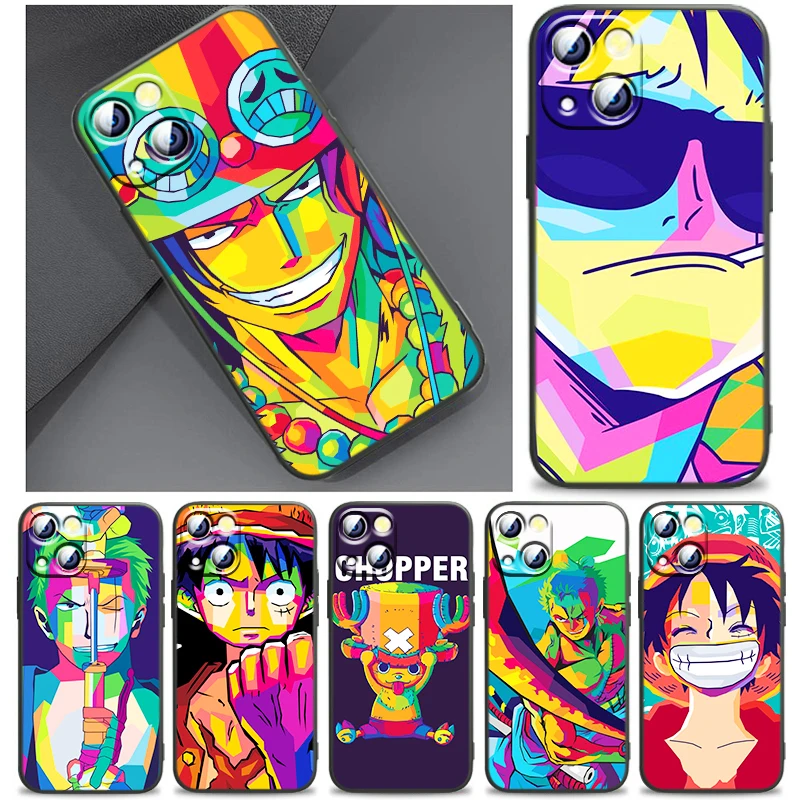 

Pop Anime One Piece Poster Phone Case For iPhone 11 12 13 Mini 14 Pro Max 11 Pro XS Max X XR Plus 7 8 SE Silicone Cover