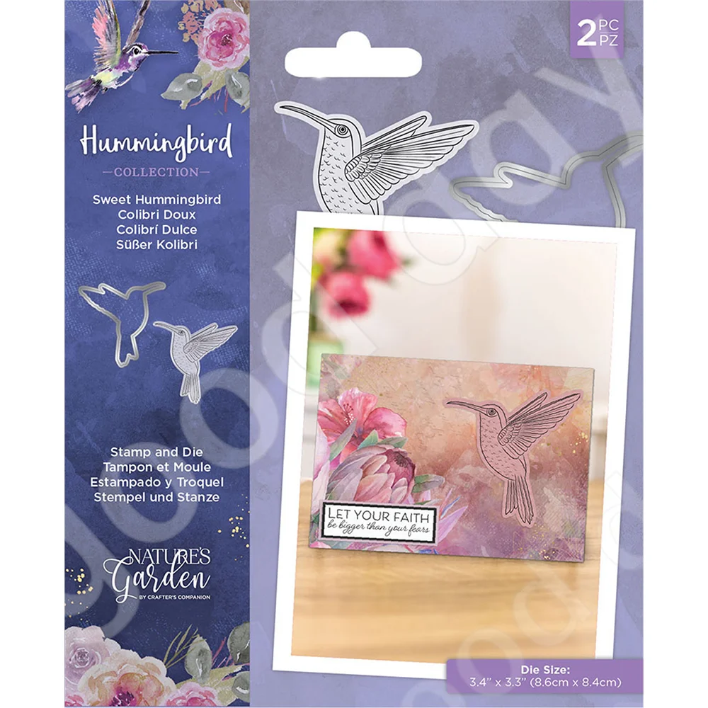 

2022 Arrival Sweet Hummingbird Metal Cutting Dies Scrapbook Diary Decoration Embossing Template DIY Greeting Card Handmade Molds