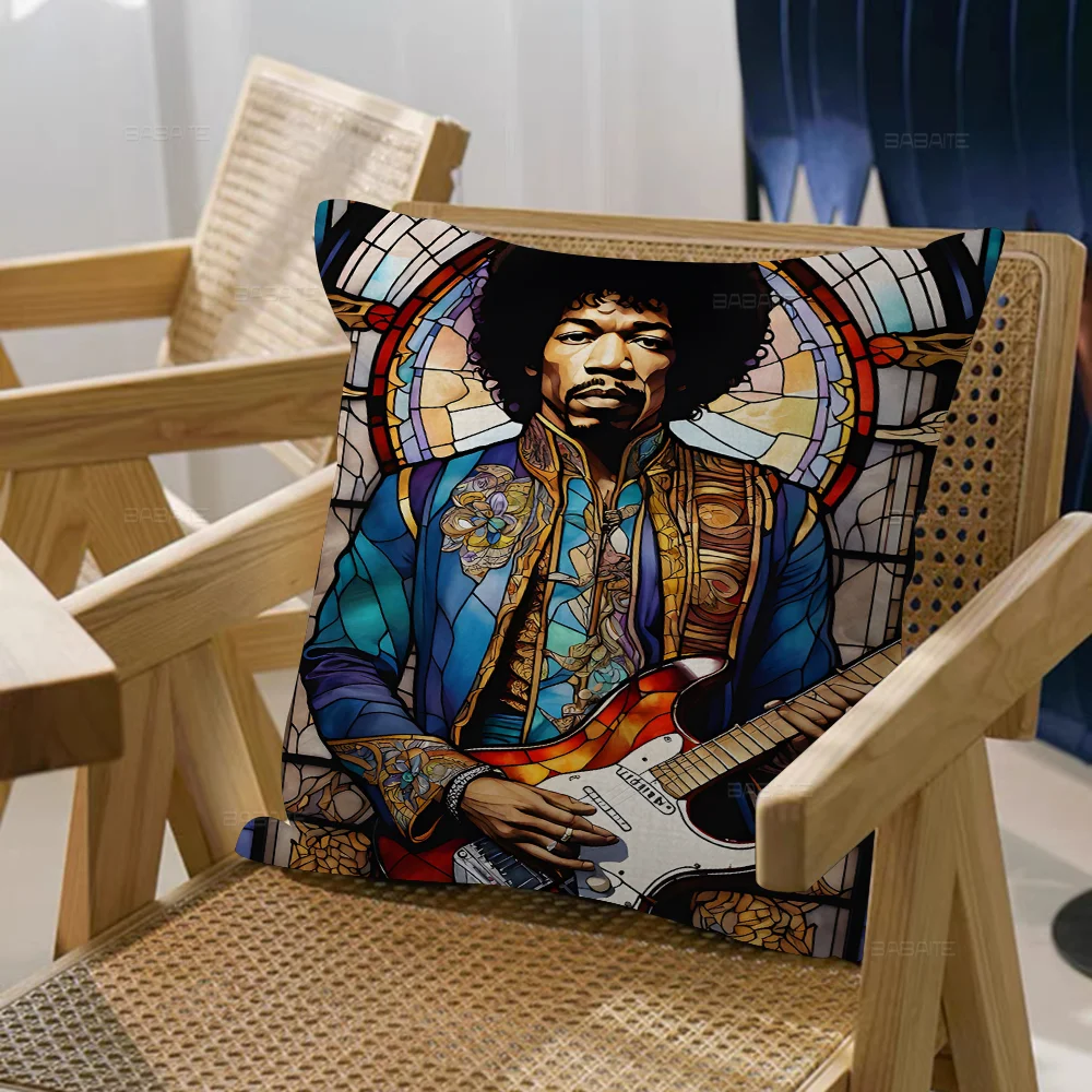 SINGER J-JIMI H-HENDRIX Pillowcases Home Bedding Decorative Pillow Cover Wedding Super Soft Case