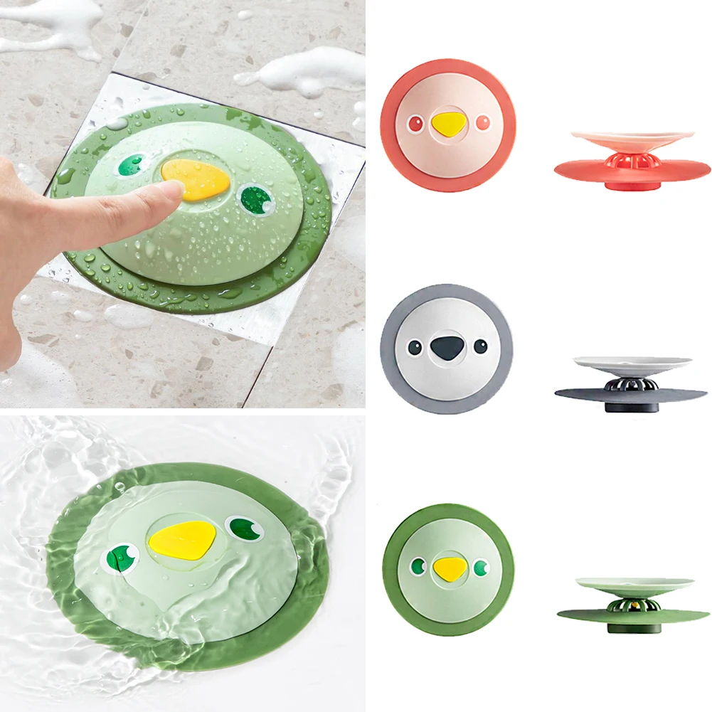 

NEW Floor Drain Cover Bathroom Sink Filter Silicone Deodorant Pad Anti Clogging Hair Catcher Stopper Bathroom Accessories