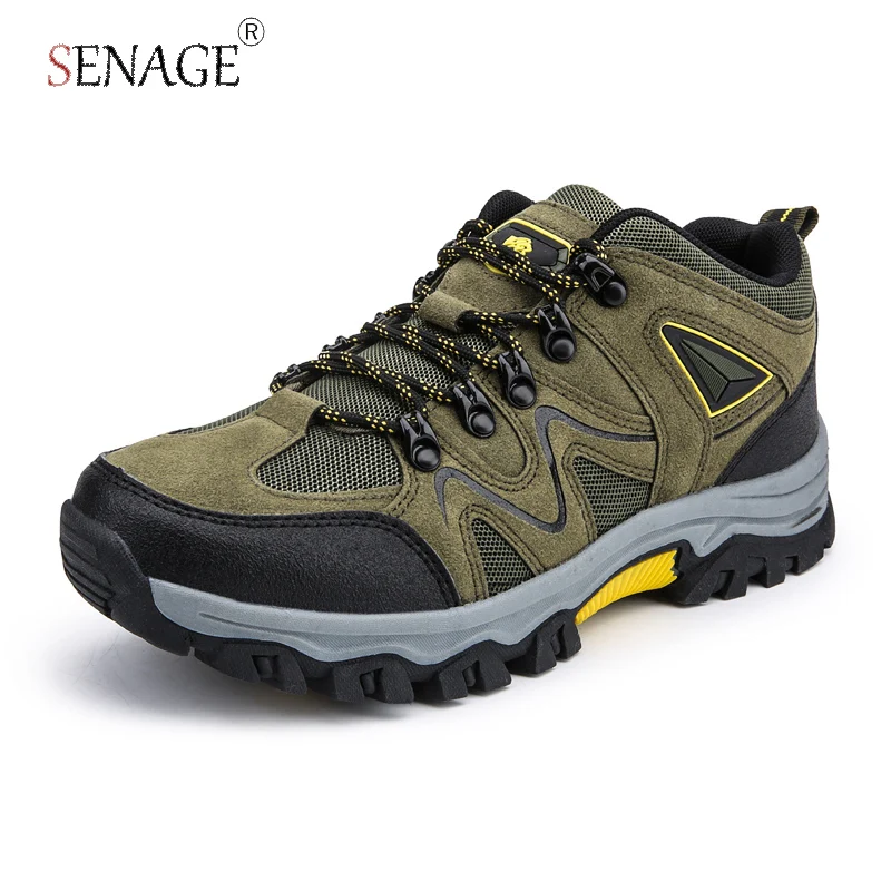 

SENAGE High Quality Men Hiking Shoes Outdoor Nonslip Trail Man Sneakers Trekking Mountain Boots Comfortable Climbing Sports Shoe