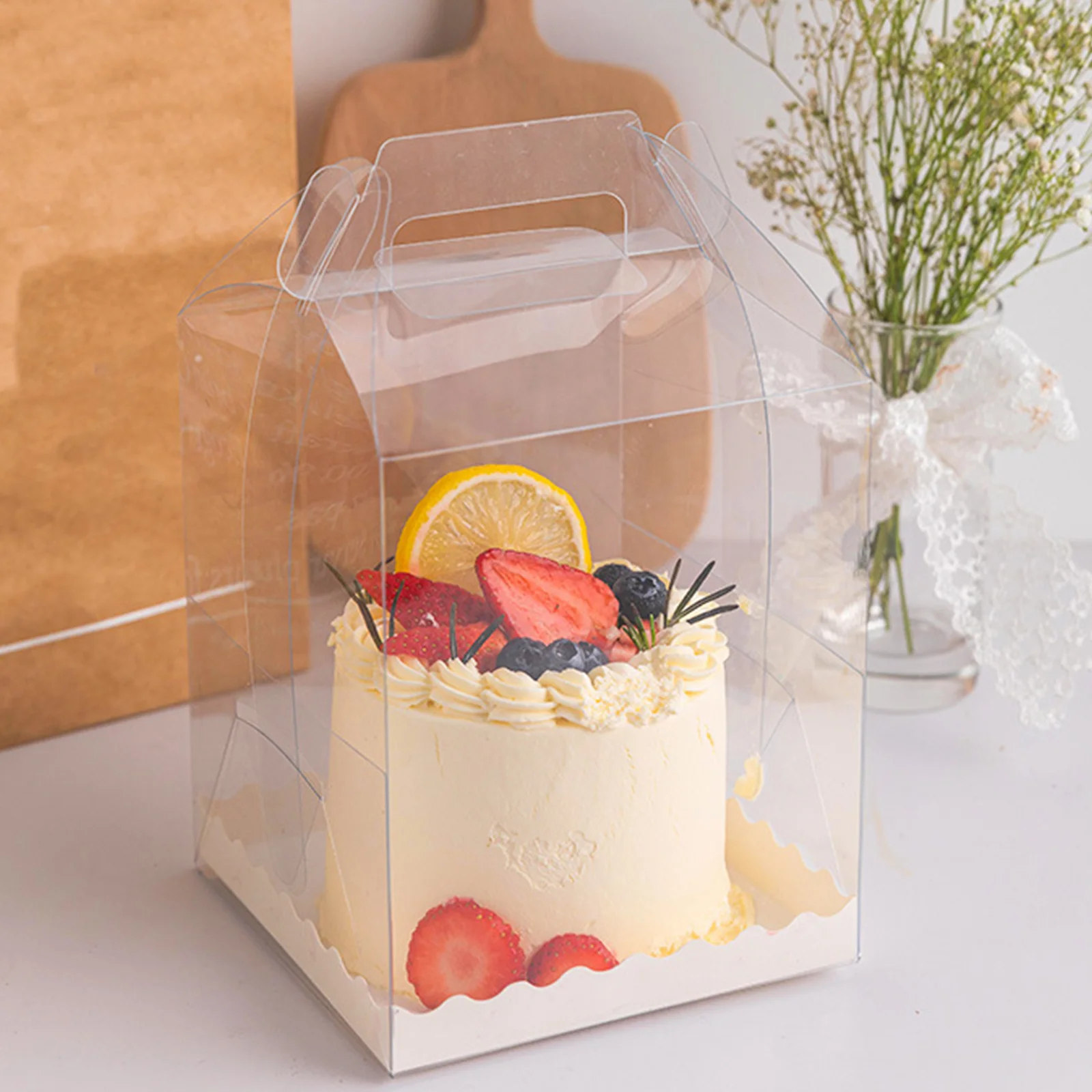 

10Pcs Cake Boxes Packing Boxes for Bakery Birthday Cake Containers Cake Packing Boxes for Bakery Supply Desserts Cake Decoration
