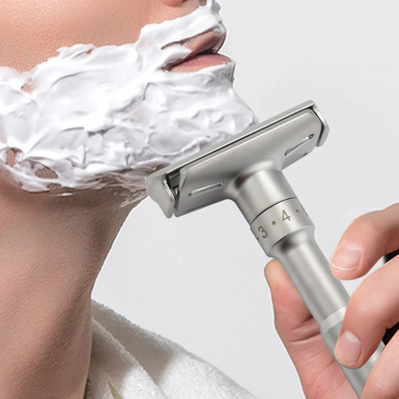 

Men's Safety Razor Straight Razor For Men Adjustable Close Shaving Classic Double Edge Razor Blades Knife Shaving Set