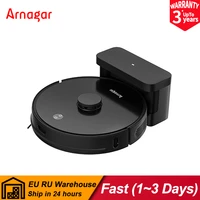 new arnagar s8 robot vacuum cleaner wifi app suction electric watertank wet mop app virtual barrier draw cleaning area on map