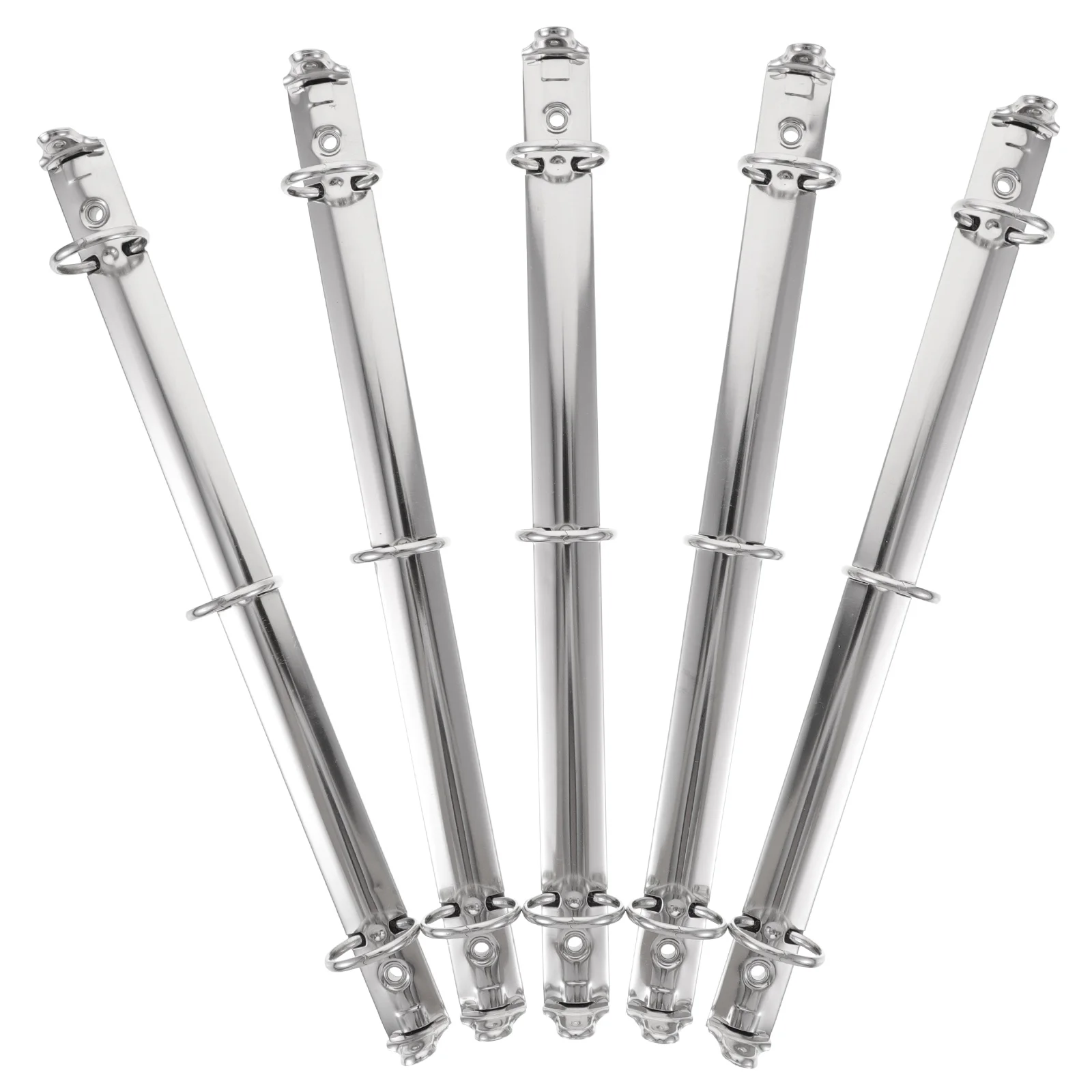 

5 Pcs Folder Metal Loose Leaf Binders Mechanism Ring A5 Notebook A3 Rings Round Section