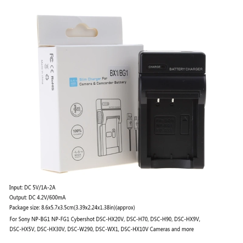 USB-зарядное устройство NP-BG1 для CyberShot DSC-HX30V DSC-HX20V DSC-HX10V