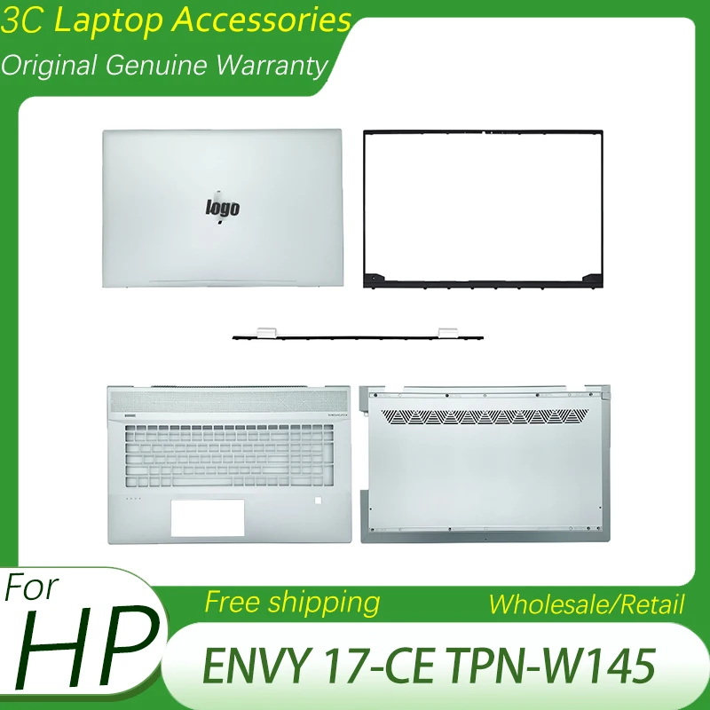 

Brand New Laptop Case For HP ENVY 17-CE TPN-W145 LCD Back Cover/Front Bezel/Hinges/Palmrest/Bottom Base Case L55393-001 Silver