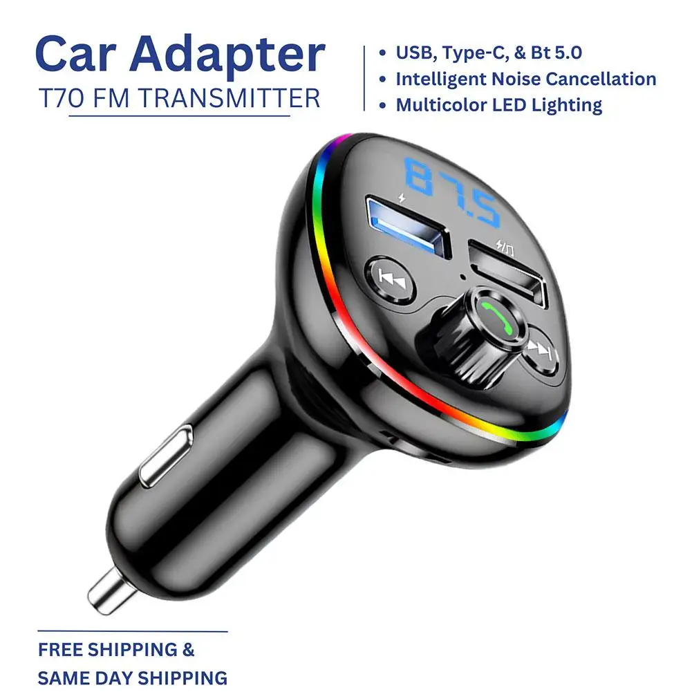 

FM-трансмиттер автомобильный с поддержкой Bluetooth и USB, 3,1 А