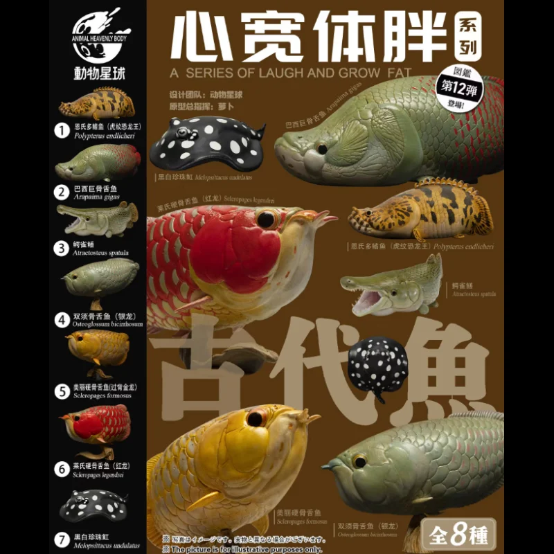 

Gachapon Animal Planet Heartwarming Toy Series 12 Bullets Ancient Fish Golden Dragon Silver Dragon Fish Models Kids Gifts