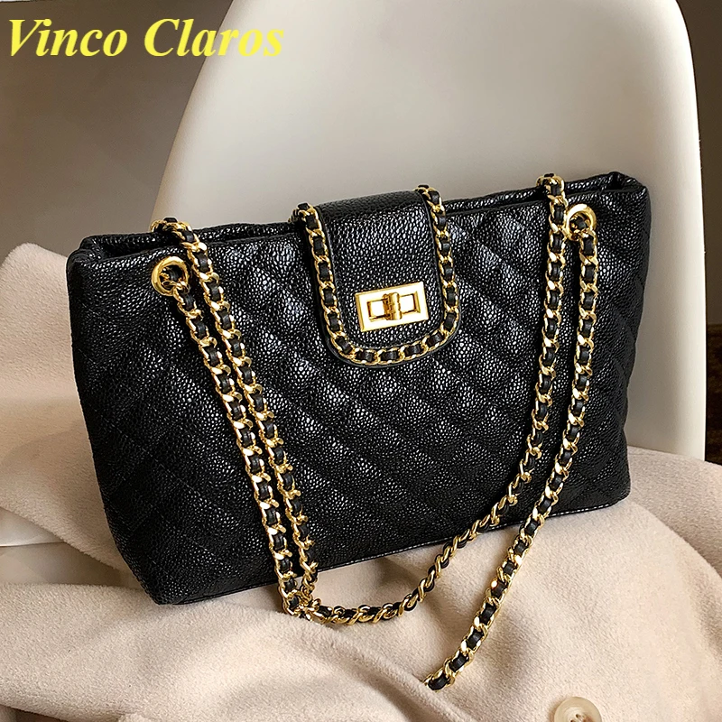 

Purses and Handbags Designer 2022 Big PU Leather Women's Chain Tote Hand Bag Luxury Brand Shoulder Bag Fashion Satchel Crossbody