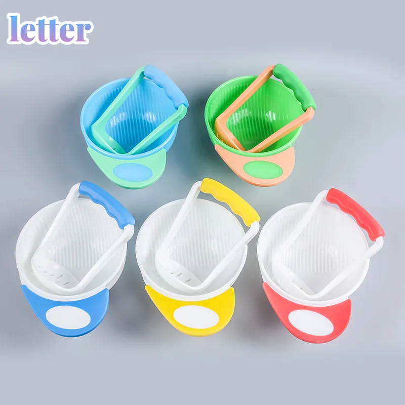 

2022 New Born Baby Feeding Dishes Infant Cute Bowl Food Grinding Bowl and Stick 2pcs Kids Food Supplement Tool Vajilla Infantil