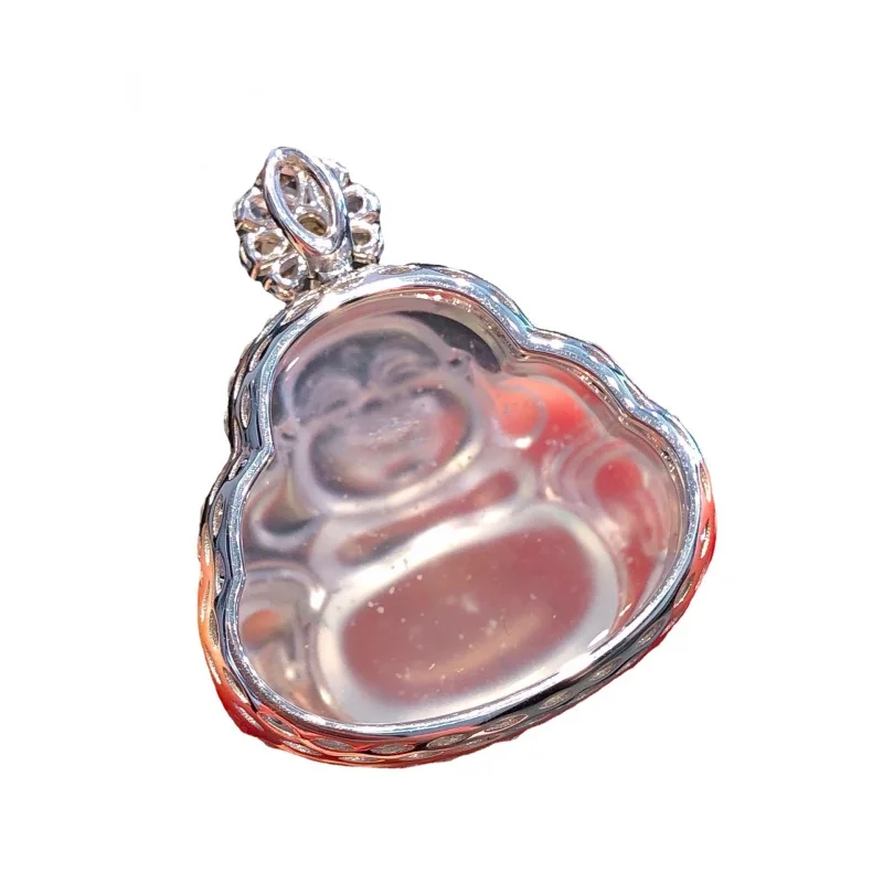 Натуральный полностью зеленый Подвеска Будды из нефрита и ледяного с